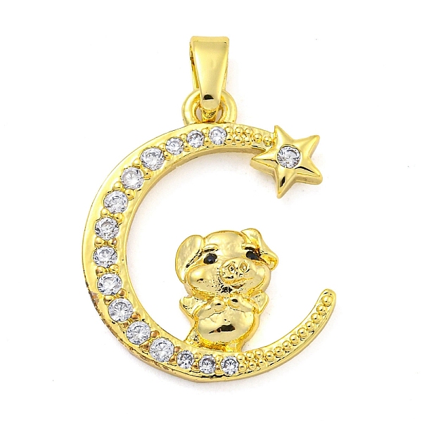 PandaHall Brass Micro Pave Clear Cubic Zirconia Pendant, The 12 Chinese Zodiac, Pig, 20x16.5x2.5mm, Hole: 5x2.8mm Brass+Cubic Zirconia Pig...
PandaHall Brass Micro Pave Clear Cubic Zirconia Pendant, The 12 Chinese Zodiac, Pig, 20x16.5x2.5mm, Hole: 5x2.8mm Brass+Cubic Zirconia Pig...