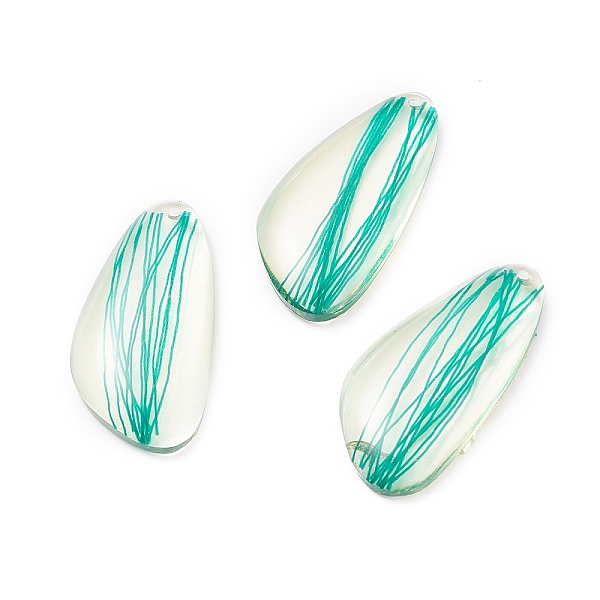 PandaHall Transparent Resin Pendants, Teardrop Charms with Thread Inside, Turquoise, 35.5x17x5mm, Hole: 1.2mm Resin Teardrop Green
PandaHall Transparent Resin Pendants, Teardrop Charms with Thread Inside, Turquoise, 35.5x17x5mm, Hole: 1.2mm Resin Teardrop Green