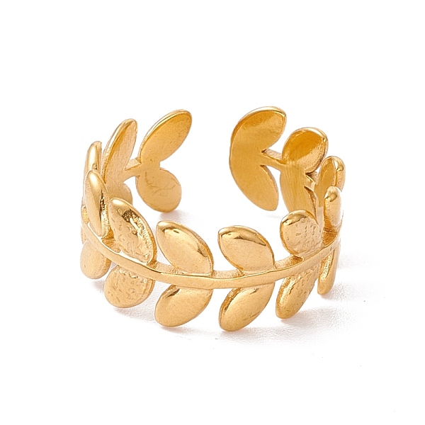 PandaHall Ion Plating(IP) 304 Stainless Steel Olive Leaf Wrap Open Cuff Ring for Women, Golden, US Size 7(17.3mm) 304 Stainless Steel
PandaHall Ion Plating(IP) 304 Stainless Steel Olive Leaf Wrap Open Cuff Ring for Women, Golden, US Size 7(17.3mm) 304 Stainless Steel