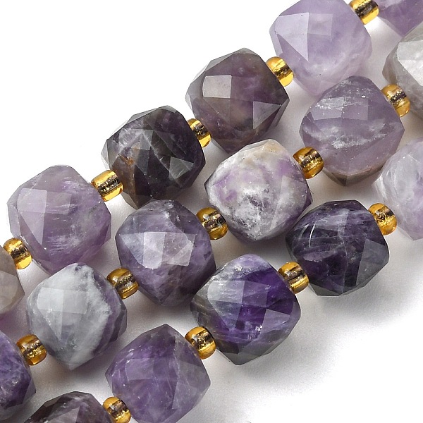 PandaHall Natural Amethyst Beads Strands, with Seed Beads, Faceted Cube, 8~9x8~9x8~9mm, Hole: 0.9~1mm, about 35~39pcs/strand...
PandaHall Natural Amethyst Beads Strands, with Seed Beads, Faceted Cube, 8~9x8~9x8~9mm, Hole: 0.9~1mm, about 35~39pcs/strand...