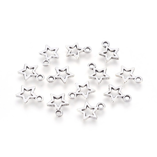 PandaHall Tibetan Style Pendants, Lead Free and Cadmium Free, Antique Silver, Star, 10mm wide, 12mm long, hole: 2mm Alloy Star
PandaHall Tibetan Style Pendants, Lead Free and Cadmium Free, Antique Silver, Star, 10mm wide, 12mm long, hole: 2mm Alloy Star