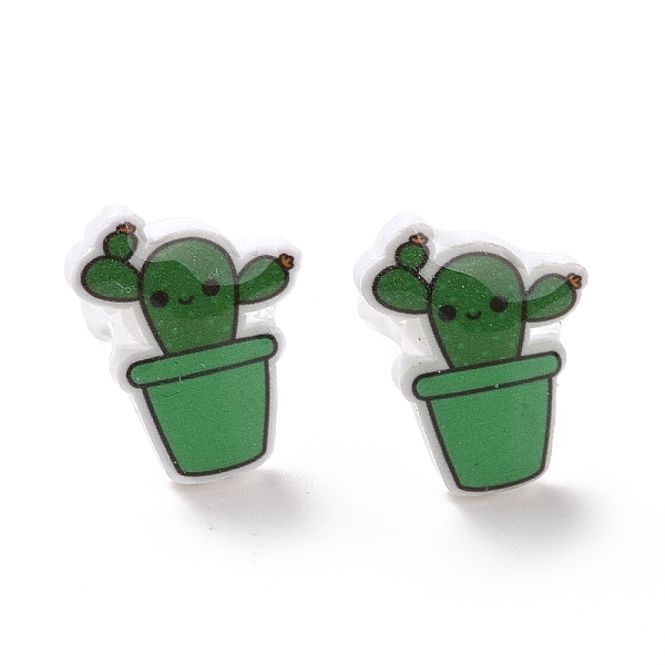 PandaHall Acrylic Cute Plants Stud Earrings with Plastic Pins for Women, Cactus Pattern, 13.5x10.5mm, Pin: 0.9mm Acrylic Cactus Green
PandaHall Acrylic Cute Plants Stud Earrings with Plastic Pins for Women, Cactus Pattern, 13.5x10.5mm, Pin: 0.9mm Acrylic Cactus Green