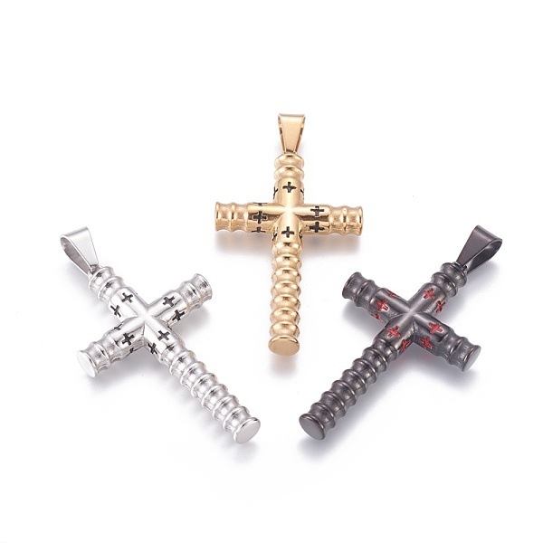 PandaHall 304 Stainless Steel Big Pendants, with Enamel, Cross, Mixed Color, 61x36x7.5mm, Hole: 6.5x11mm 304 Stainless Steel Cross
PandaHall 304 Stainless Steel Big Pendants, with Enamel, Cross, Mixed Color, 61x36x7.5mm, Hole: 6.5x11mm 304 Stainless Steel Cross