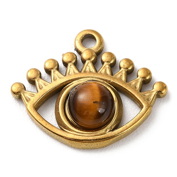 PandaHall Natural Tiger Eye Eye Pendants, Golden Plated 304 Stainless Steel Eye Charms, 16.5x20x5mm, Hole: 1.6mm Tiger Eye Eye
PandaHall Natural Tiger Eye Eye Pendants, Golden Plated 304 Stainless Steel Eye Charms, 16.5x20x5mm, Hole: 1.6mm Tiger Eye Eye
