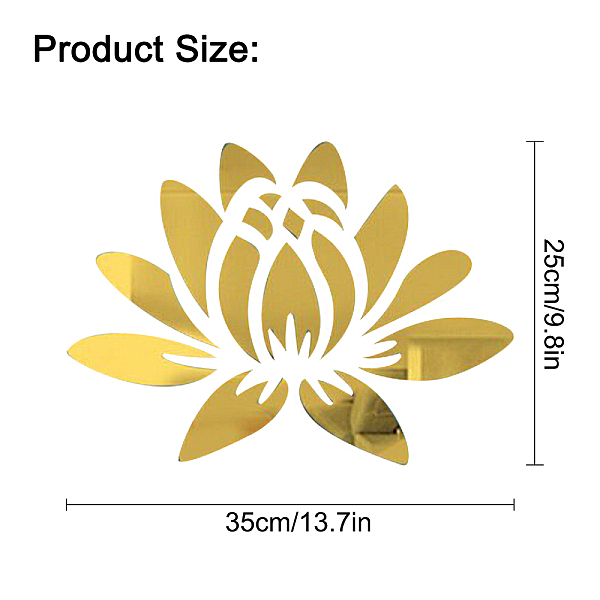PandaHall CREATCABIN Mirror Wall Stickers, Self Adhesive Acrylic Mirror Sheets, for Home Living Room Bedroom Decor, Lotus, Gold, 35x25cm...
PandaHall CREATCABIN Mirror Wall Stickers, Self Adhesive Acrylic Mirror Sheets, for Home Living Room Bedroom Decor, Lotus, Gold, 35x25cm...