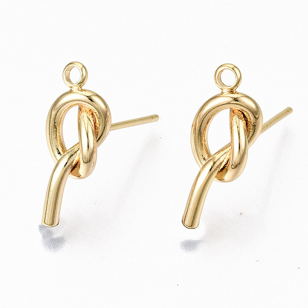 PandaHall Brass Stud Earring Findings, with Loop, Knot, Nickel Free, Real 18K Gold Plated, 26x9mm, Hole: 1.8mm, Pin: 0.7mm Brass Others
PandaHall Brass Stud Earring Findings, with Loop, Knot, Nickel Free, Real 18K Gold Plated, 26x9mm, Hole: 1.8mm, Pin: 0.7mm Brass Others