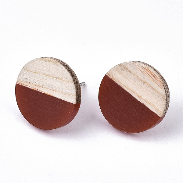 PandaHall Resin & Wood Stud Earrings, with 304 Stainless Steel Pin, Flat Round, Coconut Brown, 15mm, Pin: 0.7mm Resin Flat Round Brown
PandaHall Resin & Wood Stud Earrings, with 304 Stainless Steel Pin, Flat Round, Coconut Brown, 15mm, Pin: 0.7mm Resin Flat Round Brown