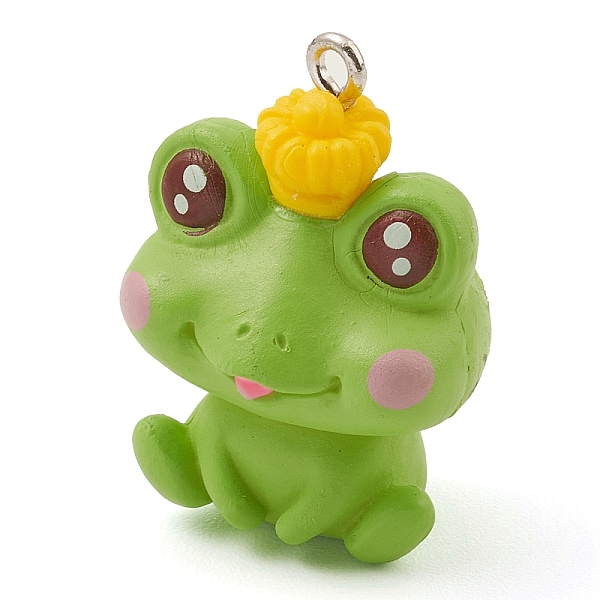 PandaHall Platic Pendants, with Platinum Tone Iron Loops, Frog Charm, Green Yellow, 28.5x20x17mm, Hole: 2mm Plastic Frog
PandaHall Platic Pendants, with Platinum Tone Iron Loops, Frog Charm, Green Yellow, 28.5x20x17mm, Hole: 2mm Plastic Frog