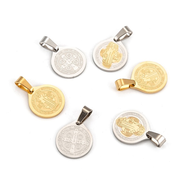 PandaHall 304 Stainless Steel Flat Round Pendants, Golden & Stainless Steel Color, 17x15x1mm, Hole: 4X6mm 304 Stainless Steel Flat Round
PandaHall 304 Stainless Steel Flat Round Pendants, Golden & Stainless Steel Color, 17x15x1mm, Hole: 4X6mm 304 Stainless Steel Flat Round