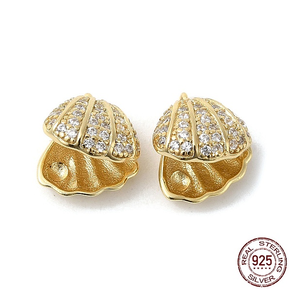 PandaHall 925 Sterling Silver Charms, with Cubic Zirconia, Shell Charm, Real 18K Gold Plated, 10x8.5x7mm, Hole: 1mm Sterling Silver Shell..., Clear
PandaHall 925 Sterling Silver Charms, with Cubic Zirconia, Shell Charm, Real 18K Gold Plated, 10x8.5x7mm, Hole: 1mm Sterling Silver Shell..., Clear