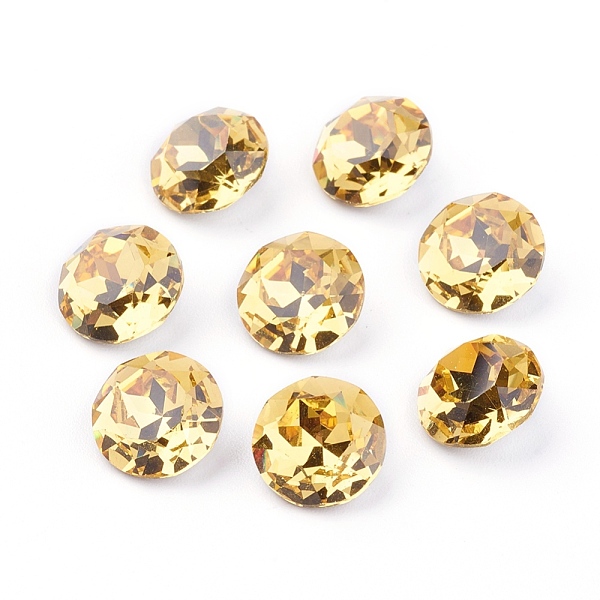 PandaHall Pointed Back & Back Plated Glass Rhinestone Cabochons, Grade A, Faceted, Flat Round, Light Topaz, 10x5mm Glass Rhinestone Flat..., Yellow
PandaHall Pointed Back & Back Plated Glass Rhinestone Cabochons, Grade A, Faceted, Flat Round, Light Topaz, 10x5mm Glass Rhinestone Flat..., Yellow