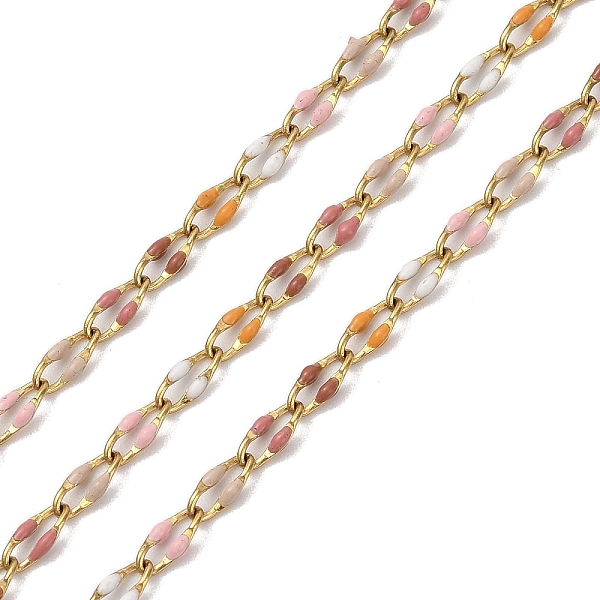 PandaHall Ion Plating(IP) 304 Stainless Steel Enamel Link Chain, with Spool, Soldered, Mixed Color, 9x3.8x2mm 304 Stainless Steel Multicolor
PandaHall Ion Plating(IP) 304 Stainless Steel Enamel Link Chain, with Spool, Soldered, Mixed Color, 9x3.8x2mm 304 Stainless Steel Multicolor