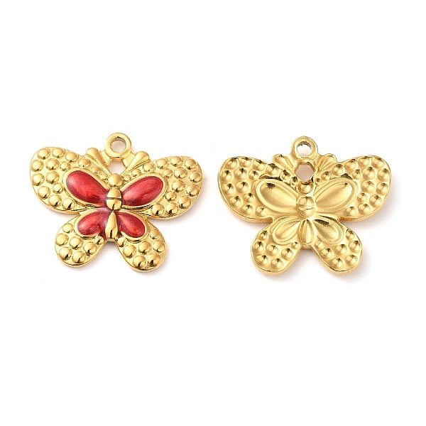 PandaHall 304 Stainless Steel Enamel Pendants, Real 18K Gold Plated, Butterfly Charm, Cerise, 20x24x2.5mm, Hole: 2mm Stainless Steel+Enamel..., Red
PandaHall 304 Stainless Steel Enamel Pendants, Real 18K Gold Plated, Butterfly Charm, Cerise, 20x24x2.5mm, Hole: 2mm Stainless Steel+Enamel..., Red