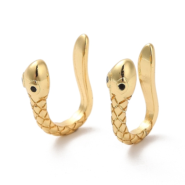 PandaHall Rack Plating Brass Snake Cuff Earrings with Rhinestone, Lead Free & Cadmium Free, Real 18K Gold Plated, 14x4x9mm Rhinestone
PandaHall Rack Plating Brass Snake Cuff Earrings with Rhinestone, Lead Free & Cadmium Free, Real 18K Gold Plated, 14x4x9mm Rhinestone