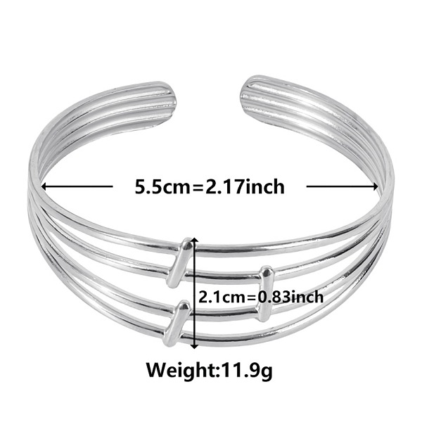 PandaHall European and American Style Hollow 304 Stainless Steel Cuff Bangles for Women Stainless Steel
PandaHall European and American Style Hollow 304 Stainless Steel Cuff Bangles for Women Stainless Steel