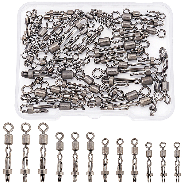 PandaHall SUPERFINDINGS 40Pcs 4 Style Brass Fishing Quick Change Clip, High Strength Fishing Snap, Fishing Accessories, Gunmetal...
PandaHall SUPERFINDINGS 40Pcs 4 Style Brass Fishing Quick Change Clip, High Strength Fishing Snap, Fishing Accessories, Gunmetal...