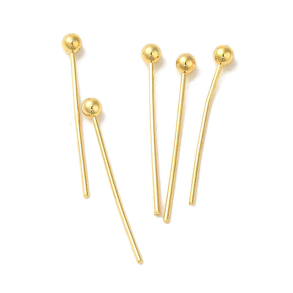 PandaHall 304 Stainless Steel Ball Head Pins, Real 18K Gold Plated, 18x0.5mm, Head: 2mm 304 Stainless Steel
PandaHall 304 Stainless Steel Ball Head Pins, Real 18K Gold Plated, 18x0.5mm, Head: 2mm 304 Stainless Steel