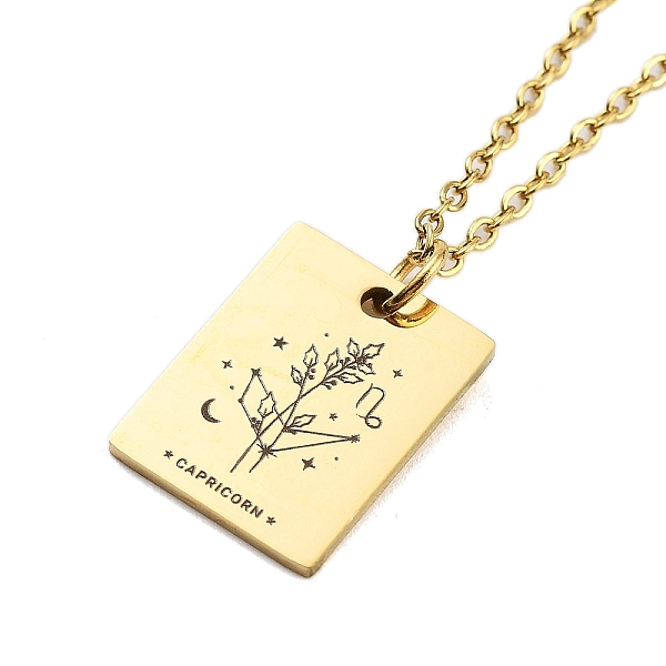 PandaHall Birthday Flower 304 Stainless Steel Pendant Nacklaces For Women, Cable Chain Necklaces, Real 18K Gold Plated, Capricorn, 17.72...
PandaHall Birthday Flower 304 Stainless Steel Pendant Nacklaces For Women, Cable Chain Necklaces, Real 18K Gold Plated, Capricorn, 17.72...
