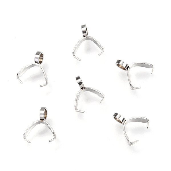 PandaHall 304 Stainless Steel Pinch Bails, Ice Pick Pinch Bails for Pendant Making, Stainless Steel Color, 9.2x2.5mm, Hole: 2.4mm 304...
PandaHall 304 Stainless Steel Pinch Bails, Ice Pick Pinch Bails for Pendant Making, Stainless Steel Color, 9.2x2.5mm, Hole: 2.4mm 304...