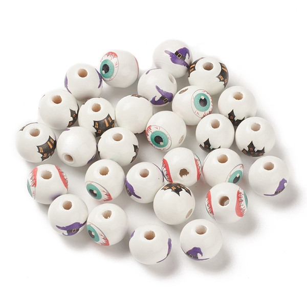PandaHall Halloween Printed Wood European Beads, Large Hole Beads, Round, White, 15.5~16x14.5mm, Hole: 4mm Wood Round White
PandaHall Halloween Printed Wood European Beads, Large Hole Beads, Round, White, 15.5~16x14.5mm, Hole: 4mm Wood Round White