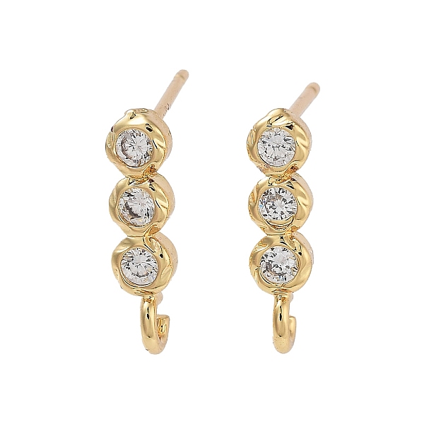 PandaHall Brass Micro Pave Cubic Zirconia Studs Earring Findings, Long-Lasting Plated, Lead Free & Cadmium Free, Round, Real 18K Gold Plated..., Clear
PandaHall Brass Micro Pave Cubic Zirconia Studs Earring Findings, Long-Lasting Plated, Lead Free & Cadmium Free, Round, Real 18K Gold Plated..., Clear