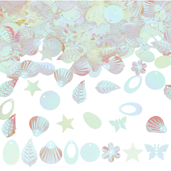 PandaHall 80G 8 Style Star/Leaf/Butterfly Rainbow Iridescent PVC Paillette/Sequins Beads & Links & Pendants, Colorful...
PandaHall 80G 8 Style Star/Leaf/Butterfly Rainbow Iridescent PVC Paillette/Sequins Beads & Links & Pendants, Colorful...