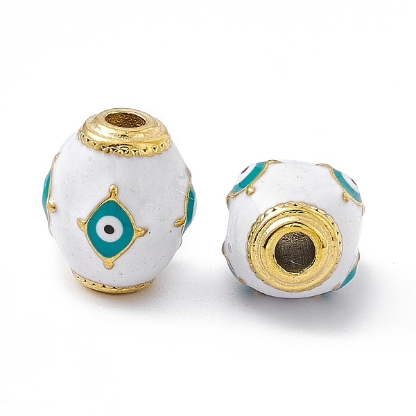 PandaHall Vacuum Plating 201 Stainless Steel Beads, with Enamel, Real 18K Gold Plated, Barrel with Evil Eye, White, 14.5x11x11mm, Hole: 3mm...
PandaHall Vacuum Plating 201 Stainless Steel Beads, with Enamel, Real 18K Gold Plated, Barrel with Evil Eye, White, 14.5x11x11mm, Hole: 3mm...