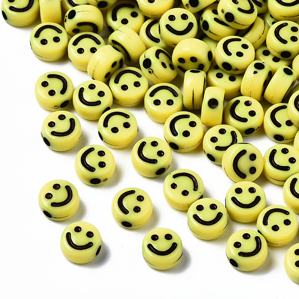 PandaHall Opaque Craft Acrylic Beads, Flat Round with Smiling Face, Yellow, 7x3.5mm, Hole: 1.5mm, about 3637pcs/500g Acrylic Smiling Face...
PandaHall Opaque Craft Acrylic Beads, Flat Round with Smiling Face, Yellow, 7x3.5mm, Hole: 1.5mm, about 3637pcs/500g Acrylic Smiling Face...