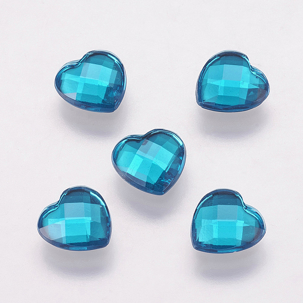 PandaHall Taiwan Acrylic Rhinestone Cabochons, Back Plated, Flat Back and Faceted, Heart, Teal, 14mm Acrylic Rhinestone Heart Cyan
PandaHall Taiwan Acrylic Rhinestone Cabochons, Back Plated, Flat Back and Faceted, Heart, Teal, 14mm Acrylic Rhinestone Heart Cyan
