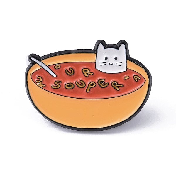 PandaHall Black Alloy Brooches, Enamel Pins, Cat with Food, soup, 21x29x1.4mm Alloy+Enamel Others
PandaHall Black Alloy Brooches, Enamel Pins, Cat with Food, soup, 21x29x1.4mm Alloy+Enamel Others