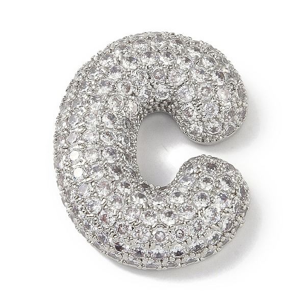 PandaHall Rack Plating Brass Micro Pave Clear Cubic Zirconia Pendants, Long-Lasting Plated, Platium, Letter C, 29.5x23.5x7mm, Hole: 4x2.5mm..., Silver
PandaHall Rack Plating Brass Micro Pave Clear Cubic Zirconia Pendants, Long-Lasting Plated, Platium, Letter C, 29.5x23.5x7mm, Hole: 4x2.5mm..., Silver