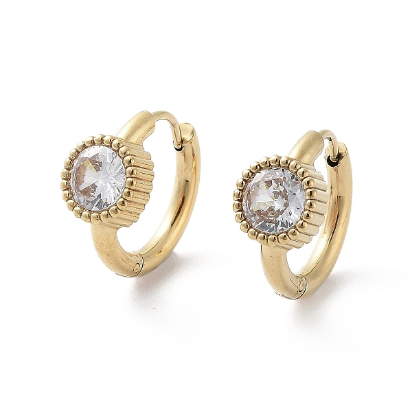 PandaHall Vacuum Plating 304 Stainless Steel Flat Round Hoop Earrings, with Cubic Zirconia, Golden, 16.5x8.5mm Cubic Zirconia Flat Round
PandaHall Vacuum Plating 304 Stainless Steel Flat Round Hoop Earrings, with Cubic Zirconia, Golden, 16.5x8.5mm Cubic Zirconia Flat Round