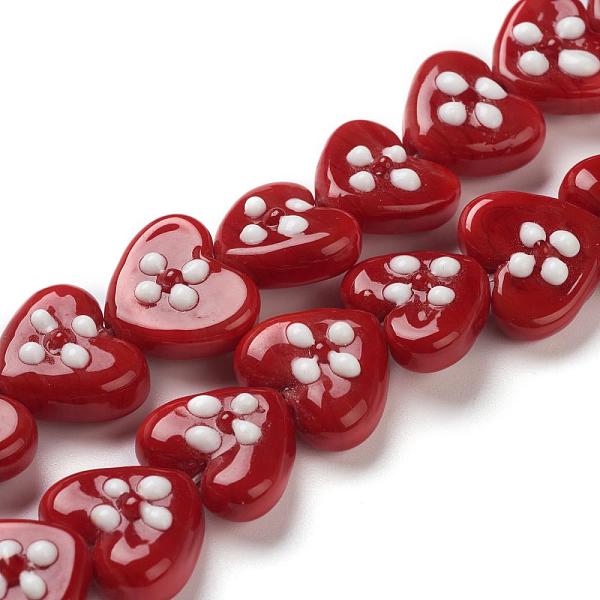 PandaHall Handmade Lampwork Beads, Heart, Red, 14~16x16~18x8~9mm, Hole: 2mm, about 25pcs/strand, 14.17 inch(36cm) Lampwork Heart Red
PandaHall Handmade Lampwork Beads, Heart, Red, 14~16x16~18x8~9mm, Hole: 2mm, about 25pcs/strand, 14.17 inch(36cm) Lampwork Heart Red