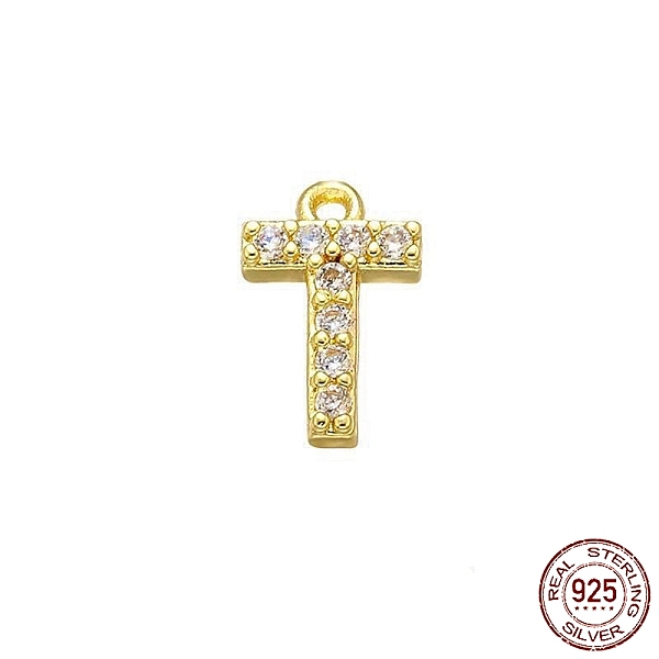 PandaHall Real 18K Gold Plated 925 Sterling Silver Micro Pave Clear Cubic Zirconia Charms, Initial Letter, Letter T, 9x6x1.5mm, Hole: 0.9mm...
PandaHall Real 18K Gold Plated 925 Sterling Silver Micro Pave Clear Cubic Zirconia Charms, Initial Letter, Letter T, 9x6x1.5mm, Hole: 0.9mm...