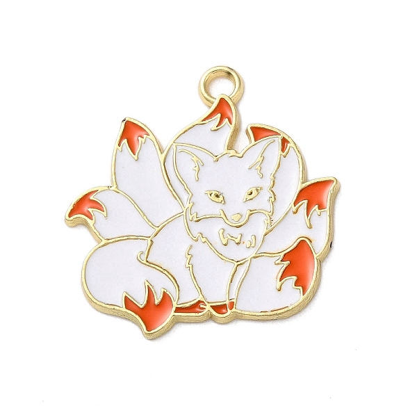 PandaHall Alloy Enamel Pendants, Golden, Nine-tailed Fox Charm, Orange Red, 28x27x1.2mm, Hole: 1.5mm Alloy+Enamel Fox
PandaHall Alloy Enamel Pendants, Golden, Nine-tailed Fox Charm, Orange Red, 28x27x1.2mm, Hole: 1.5mm Alloy+Enamel Fox