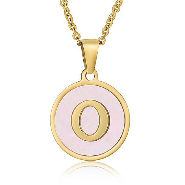 PandaHall Natural Shell Initial Letter Pendant Necklace, with Golden Stainless Steel Cable Chains, Letter O, 17.72 inch(45cm) Shell Letter O..., Pink
PandaHall Natural Shell Initial Letter Pendant Necklace, with Golden Stainless Steel Cable Chains, Letter O, 17.72 inch(45cm) Shell Letter O..., Pink