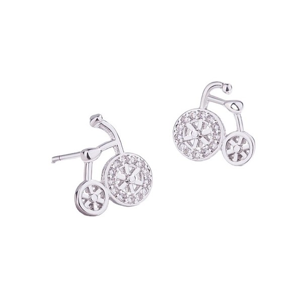 PandaHall Brass Micro Pave Clear Cubic Zirconia Stud Earrings, Bicycle, Platinum, 10.2x11x2mm, Pin: 0.7mm Cubic Zirconia Vehicle
PandaHall Brass Micro Pave Clear Cubic Zirconia Stud Earrings, Bicycle, Platinum, 10.2x11x2mm, Pin: 0.7mm Cubic Zirconia Vehicle