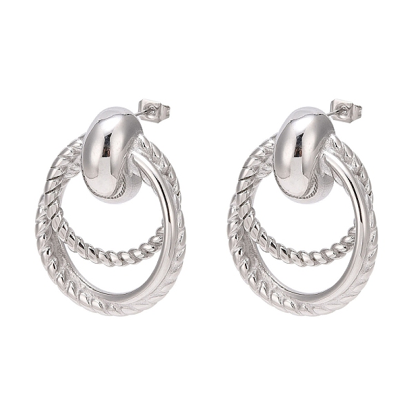 PandaHall 304 Stainless Steel Double Ring Dangle Stud Earrings, Statement Drop Earrings, Stainless Steel Color, 33x27mm 304 Stainless Steel...
PandaHall 304 Stainless Steel Double Ring Dangle Stud Earrings, Statement Drop Earrings, Stainless Steel Color, 33x27mm 304 Stainless Steel...