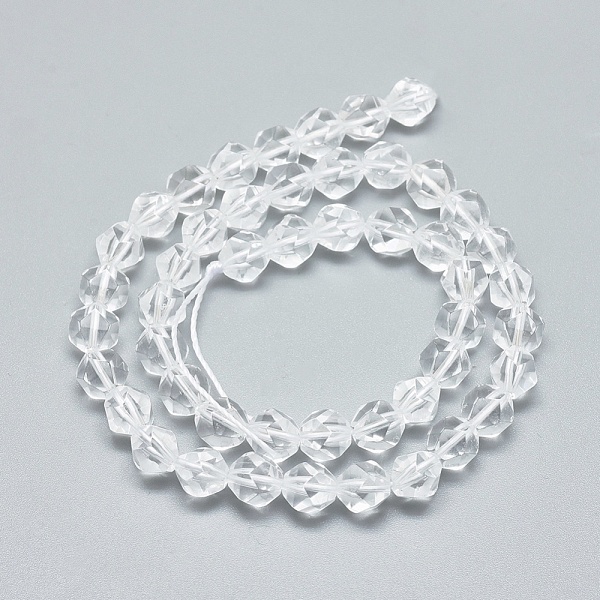 PandaHall Natural Quartz Crystal Beads Strands, Faceted, Round, Star Cut Round Beads, 7~8mm, Hole: 1mm, about 48~54pcs/Strand, 14.5...
PandaHall Natural Quartz Crystal Beads Strands, Faceted, Round, Star Cut Round Beads, 7~8mm, Hole: 1mm, about 48~54pcs/Strand, 14.5...