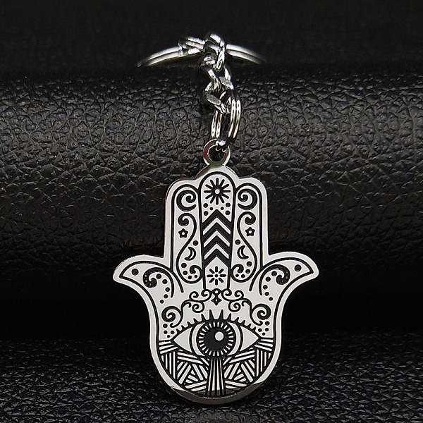 PandaHall 304 Stainless Steel Keychains, with Enamel Pendants, Hamsa Hand, 9cm Stainless Steel Hamsa Hand Black
PandaHall 304 Stainless Steel Keychains, with Enamel Pendants, Hamsa Hand, 9cm Stainless Steel Hamsa Hand Black