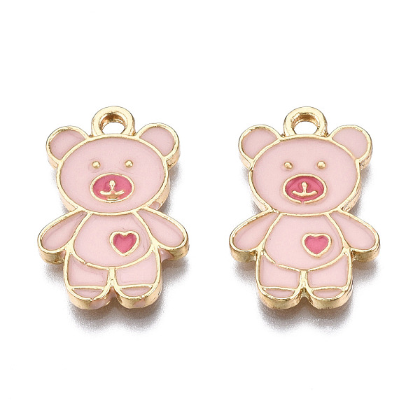 PandaHall Alloy Pendants, with Enamel, Cadmium Free & Lead Free, Light Gold, Bear with Heart, Pink, 19.5x13x1.5mm, Hole: 2mm Alloy+Enamel...
PandaHall Alloy Pendants, with Enamel, Cadmium Free & Lead Free, Light Gold, Bear with Heart, Pink, 19.5x13x1.5mm, Hole: 2mm Alloy+Enamel...