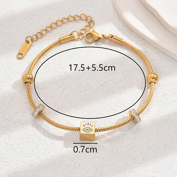 PandaHall Vintage Luxurious Evil Eye Beaded Stainless Steel Bracelet Women Holiday Style Other Evil Eye
PandaHall Vintage Luxurious Evil Eye Beaded Stainless Steel Bracelet Women Holiday Style Other Evil Eye
