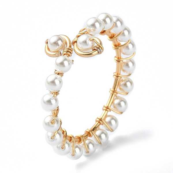 PandaHall Shell Pearl Open Cuff Ring, Copper Wire Wrapped Ring, Light Gold, Inner Diameter: 20mm Shell Pearl Round White
PandaHall Shell Pearl Open Cuff Ring, Copper Wire Wrapped Ring, Light Gold, Inner Diameter: 20mm Shell Pearl Round White