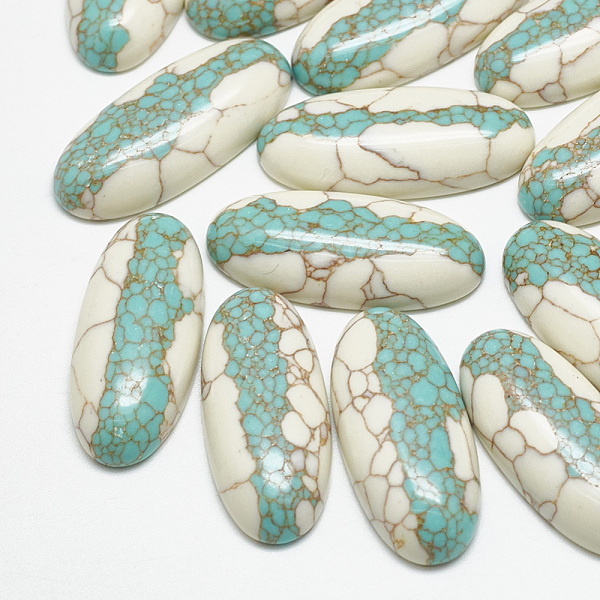 PandaHall Synthetic Turquoise Cabochons, Oval, 30.5x13.5x6mm Synthetic Turquoise Oval
PandaHall Synthetic Turquoise Cabochons, Oval, 30.5x13.5x6mm Synthetic Turquoise Oval