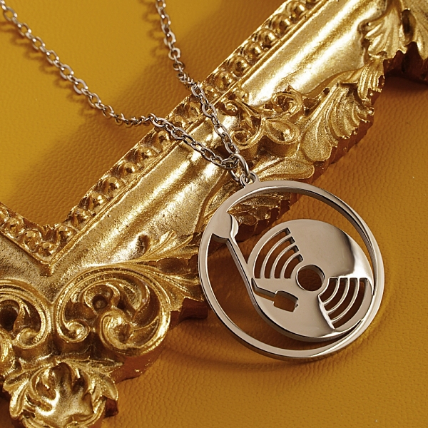 PandaHall Phonograph Pendant Necklace, Stainless Steel Cable Chain Necklaces Other
PandaHall Phonograph Pendant Necklace, Stainless Steel Cable Chain Necklaces Other