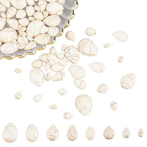 PandaHall arricraft 80 Pcs Cracked Stone Cabochon, 8 Size White Teardrop Shape Gemstones Beads Dyed Synthetic Turquoise Cabochons for DIY...
PandaHall arricraft 80 Pcs Cracked Stone Cabochon, 8 Size White Teardrop Shape Gemstones Beads Dyed Synthetic Turquoise Cabochons for DIY...