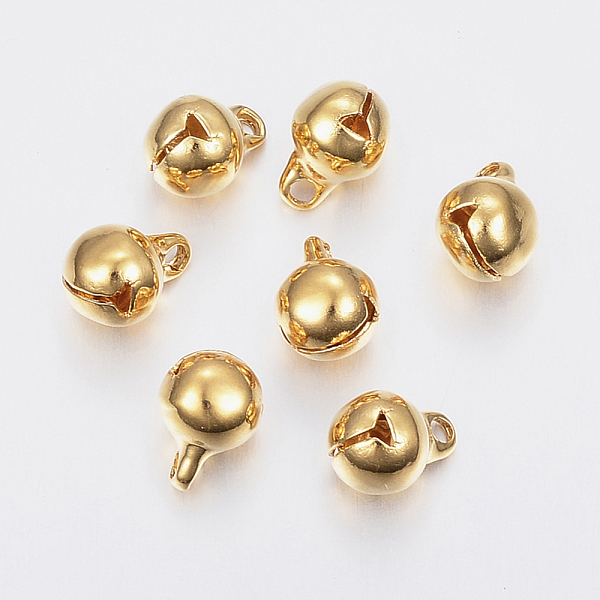 PandaHall 304 Stainless Steel Pendants, Small Bell, Golden, 11x8mm, Hole: 2mm 304 Stainless Steel Bell
PandaHall 304 Stainless Steel Pendants, Small Bell, Golden, 11x8mm, Hole: 2mm 304 Stainless Steel Bell