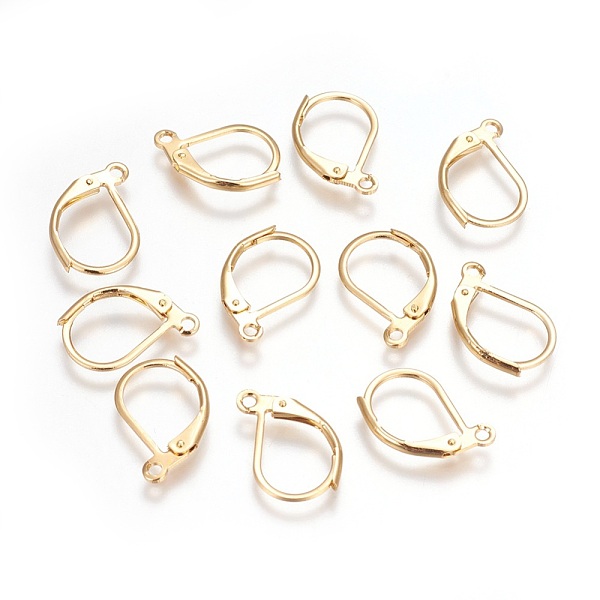 PandaHall 304 Stainless Steel Leverback Earrings Findings, with Loop, Golden, 16x10x1.7mm, Hole: 1.4mm, Pin: 0.8mm 304 Stainless Steel
PandaHall 304 Stainless Steel Leverback Earrings Findings, with Loop, Golden, 16x10x1.7mm, Hole: 1.4mm, Pin: 0.8mm 304 Stainless Steel