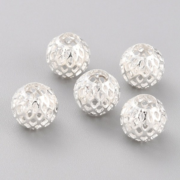 PandaHall Long-Lasting Plated Hollowed Brass Beads, Filigree Beads, Round, 925 Sterling Silver Plated, 9.5x9mm, Hole: 4.5mm Brass Round
PandaHall Long-Lasting Plated Hollowed Brass Beads, Filigree Beads, Round, 925 Sterling Silver Plated, 9.5x9mm, Hole: 4.5mm Brass Round