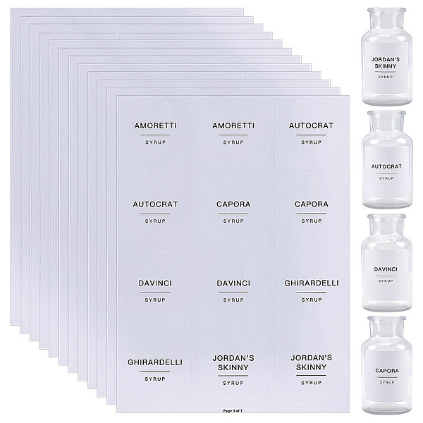 PandaHall CRASPIRE Kitchen Pantry Labels Waterproof Bottle Label Stickers Removable PVC Adhesive Sorting Storage Stickers Rectangle with..., White
PandaHall CRASPIRE Kitchen Pantry Labels Waterproof Bottle Label Stickers Removable PVC Adhesive Sorting Storage Stickers Rectangle with..., White